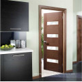 Glazed wooden bath room door